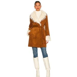 NWOT Show Me Your Mumu Penny Lane Coat in Sienna Corduroy Size Small